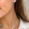 Set Acero Collar y Aros Estrella Plateado