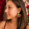 Aros Abanico Flamenco Rojo