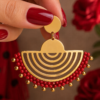 Aros Abanico Flamenco Rojo