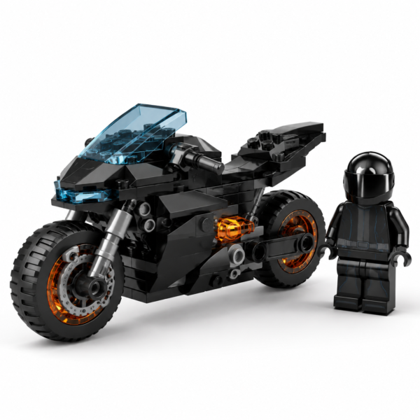 HEROES-86050-01-01 Heroes Assemble Modelo 01 – Moto Negra con Figura de Batman