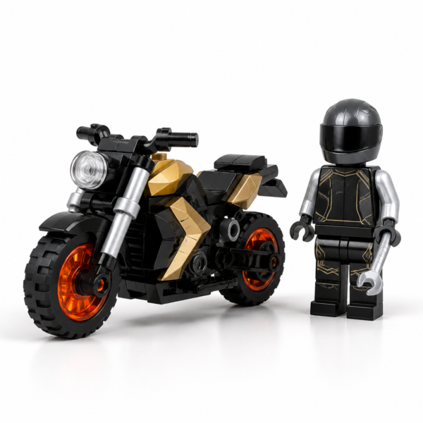 Heroes Assemble Modelo 03 – Moto Negra y Dorada con Figura de Thor