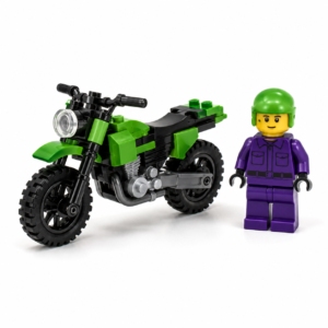 Heroes Assemble Modelo 06 – Moto Verde con Figura de Hulk