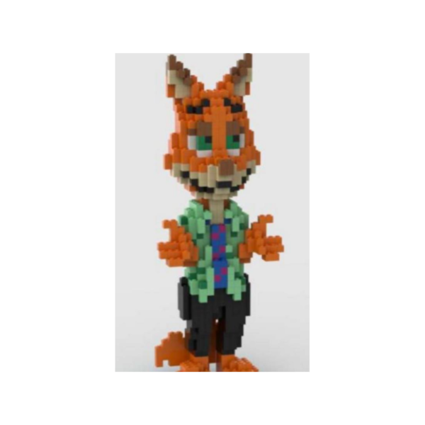 MINI3D-NICK-1000-003-02 Nick Wilde Mediano – Figura 3D de Minibloques 1000+ Piezas