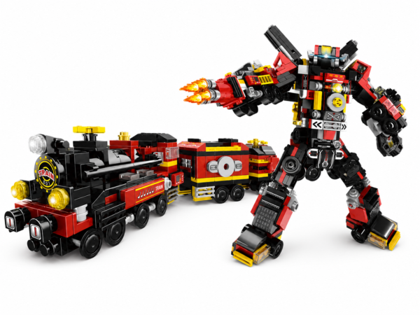 RAILWAY-BLK070-PACK-01 Pack Completo Railway Warrior 8 en 2 – Tren Gigante y Robot