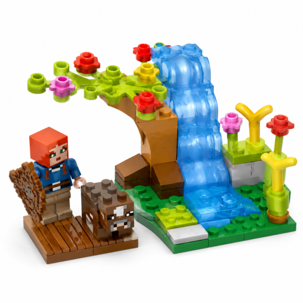 SHUAI-MYWORLD-004-01 My World Cascada y Animal – Bloques Armables SHUAI 80 Piezas