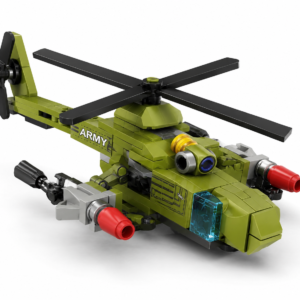 THUNDER-BLK020-04-01 Thunder War Vehículo 04 – Helicóptero Militar de 103 Piezas